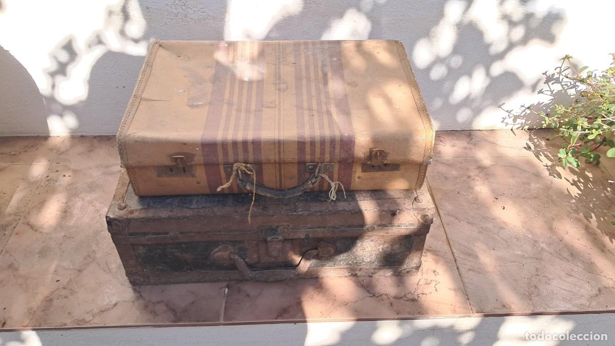 Antig&uuml;edades: DOS ANTIGUAS Y VIEJAS MALETAS - Foto 19