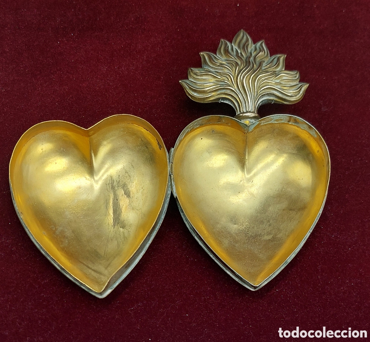 Antig&uuml;edades: GRAN RELICARIO CORAZ&Oacute;N ARDIENTE - Foto 3