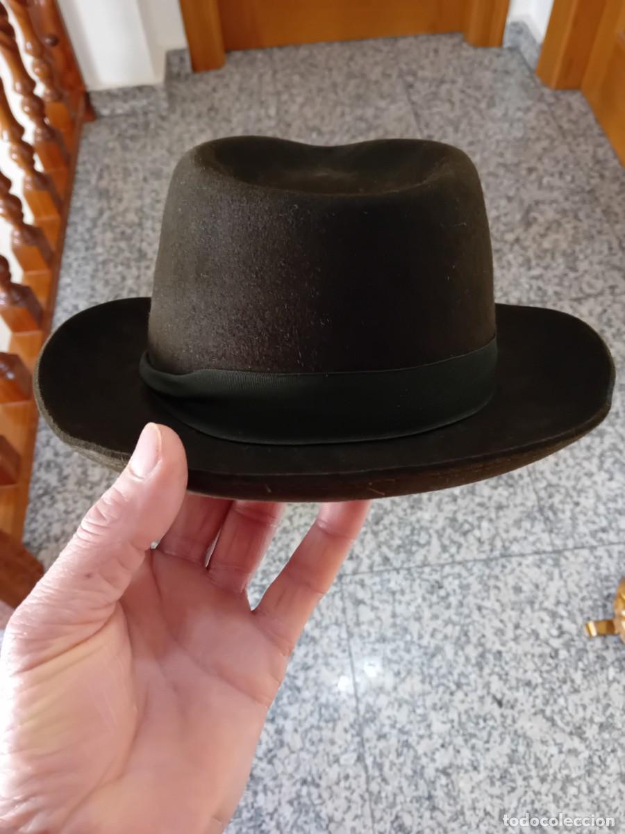 Antig&uuml;edades: Sombrero de pa&ntilde;o antiguo marca Super - Foto 4
