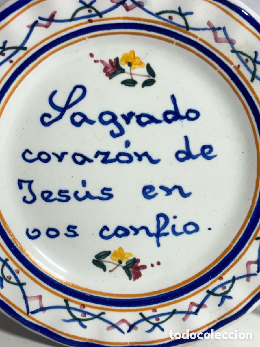 Antig&uuml;edades: Plato de cer&aacute;mica decorado - Foto 2
