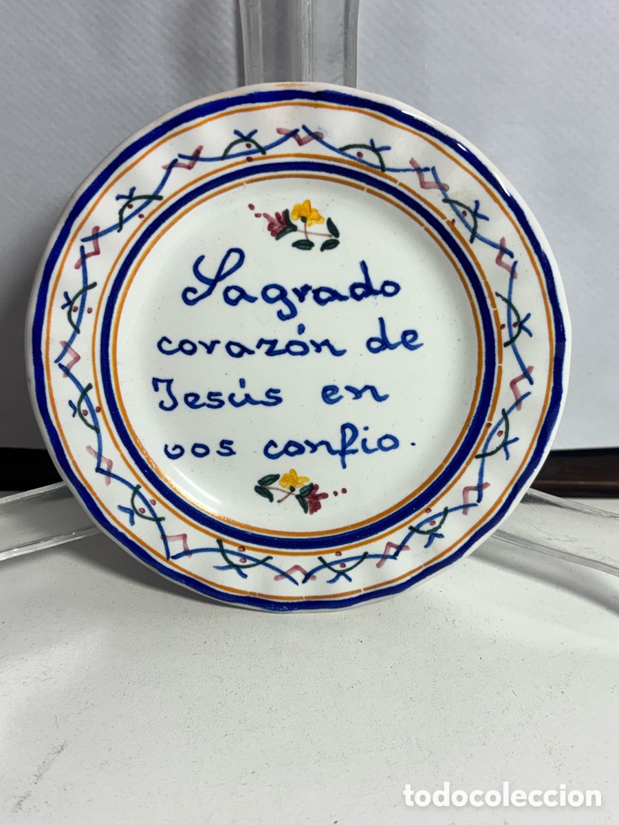 Antig&uuml;edades: Plato de cer&aacute;mica decorado - Foto 1