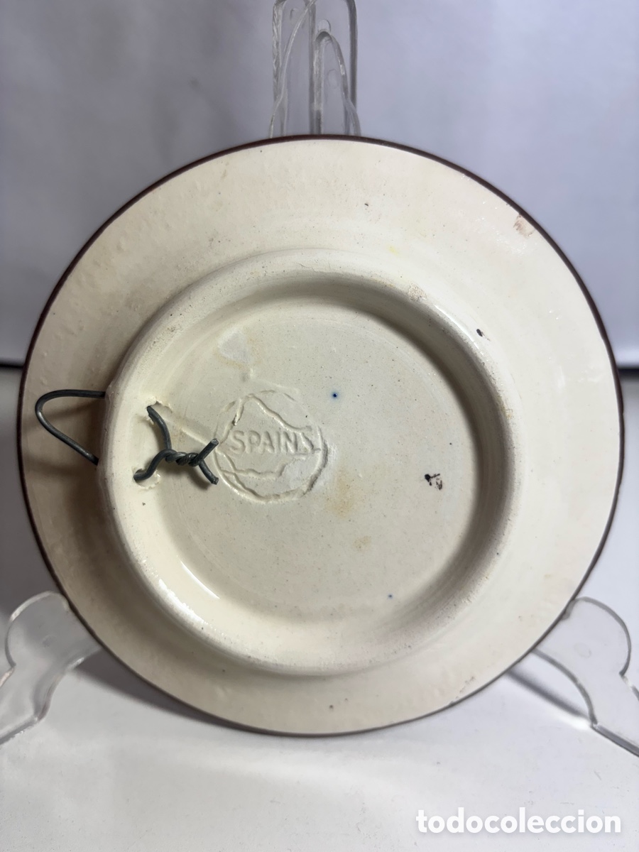 Antig&uuml;edades: Plato de cer&aacute;mica decorado - Foto 3