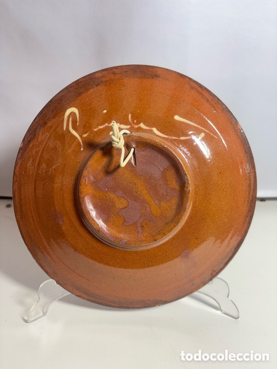 Antig&uuml;edades: Plato de cer&aacute;mica decorado - Foto 3