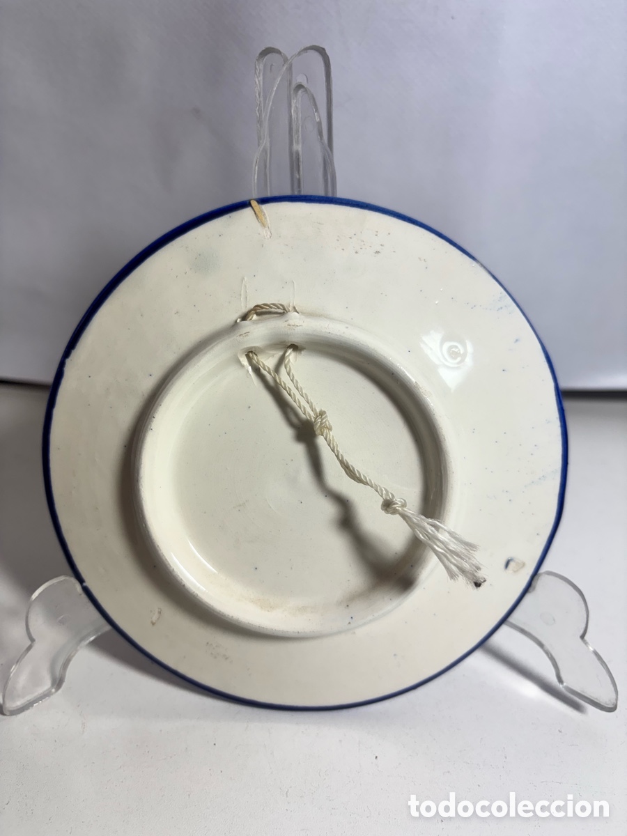 Antig&uuml;edades: Plato de cer&aacute;mica decorado - Foto 3