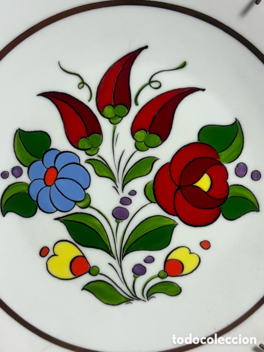 Antig&uuml;edades: Plato de porcelana decorado - Foto 2