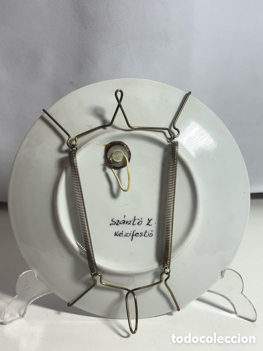 Antig&uuml;edades: Plato de porcelana decorado - Foto 3