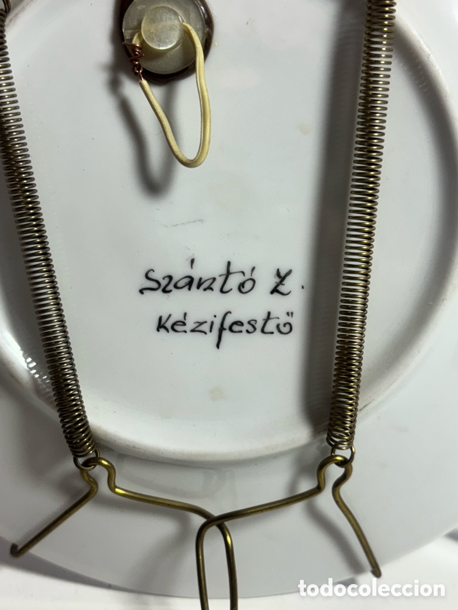 Antig&uuml;edades: Plato de porcelana decorado - Foto 4