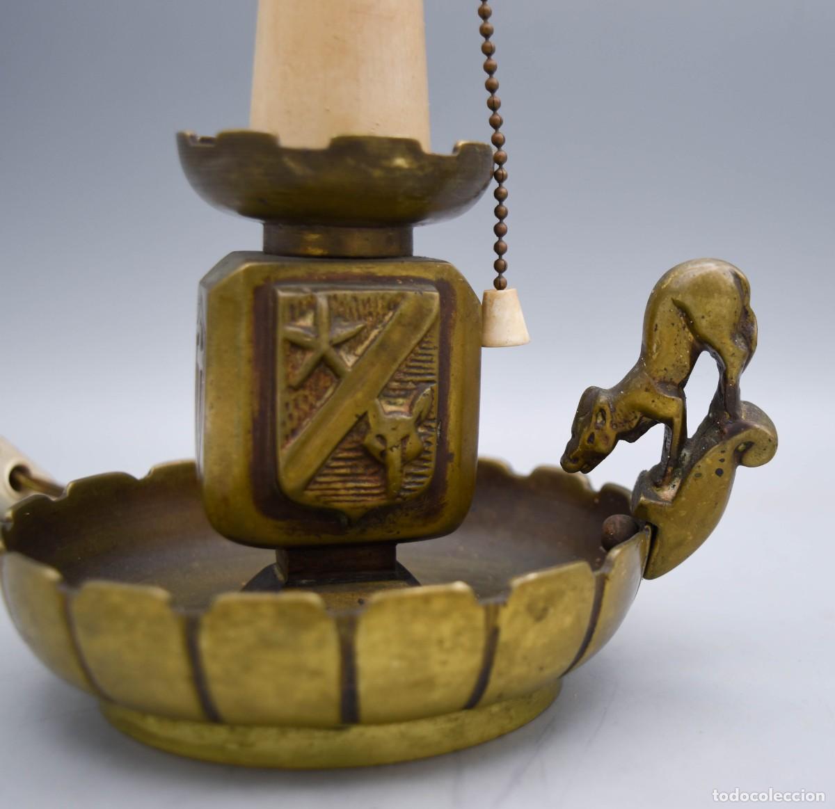 Antig&uuml;edades: L&aacute;mpara con dise&ntilde;o poco com&uacute;n - Bronce, lat&oacute;n - Foto 5