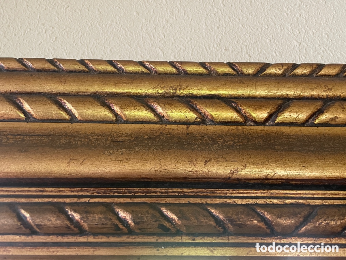 Antig&uuml;edades: Espejo de gran tama&ntilde;o pan de oro - Foto 2