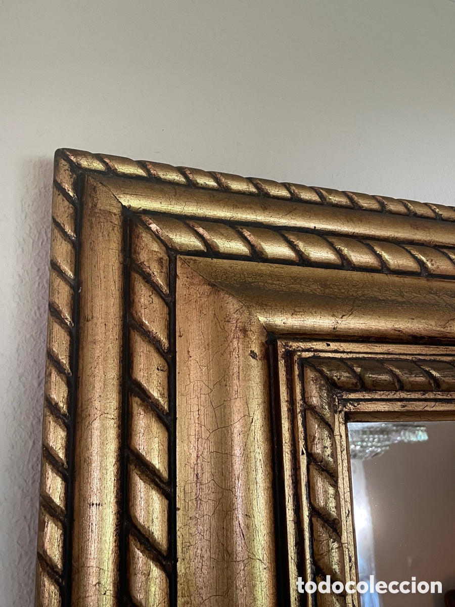 Antig&uuml;edades: Espejo de gran tama&ntilde;o pan de oro - Foto 4