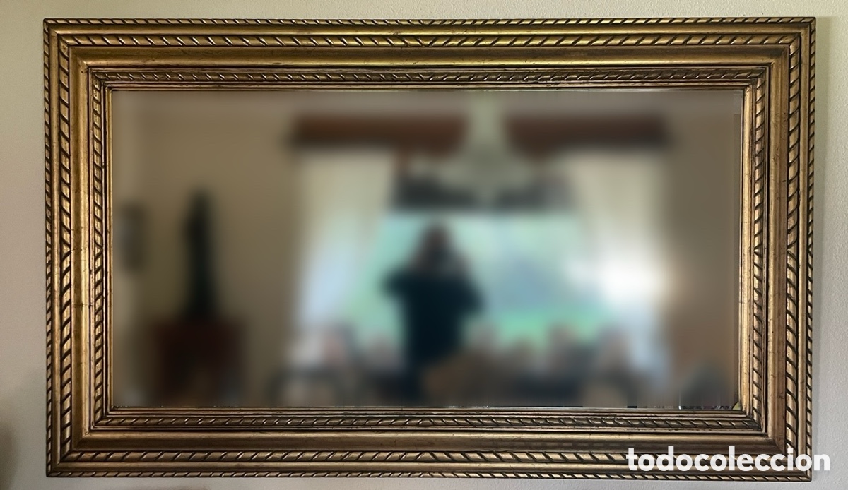 Antig&uuml;edades: Espejo de gran tama&ntilde;o pan de oro - Foto 1