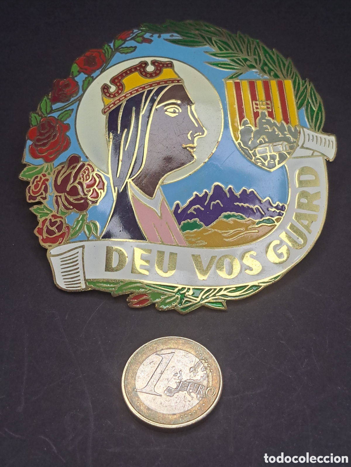 Antig&uuml;edades: PLACA ESMALTADA DE MONTSERRAT DEU VOS GUARD - Foto 3