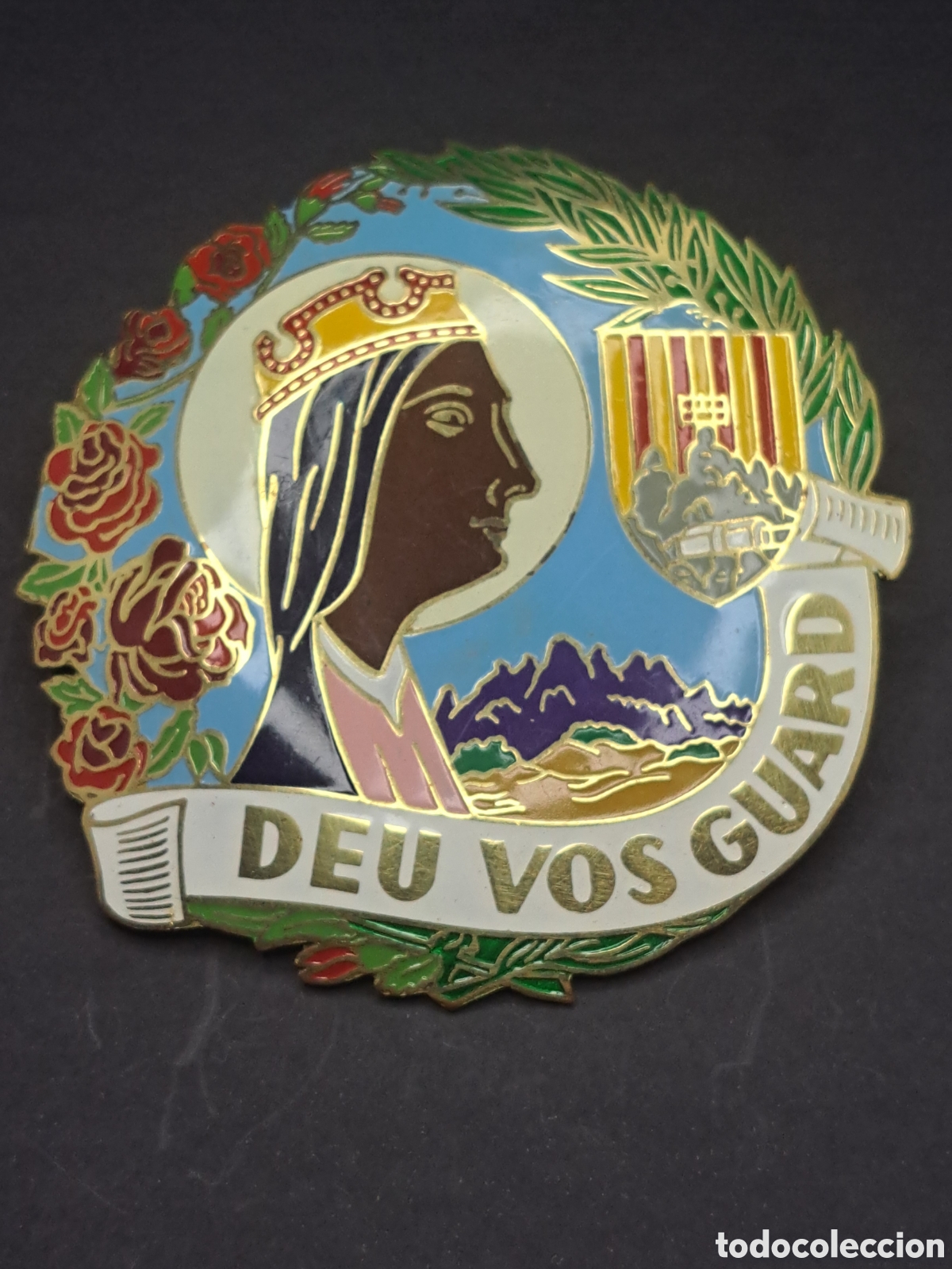 Antig&uuml;edades: PLACA ESMALTADA DE MONTSERRAT DEU VOS GUARD - Foto 1