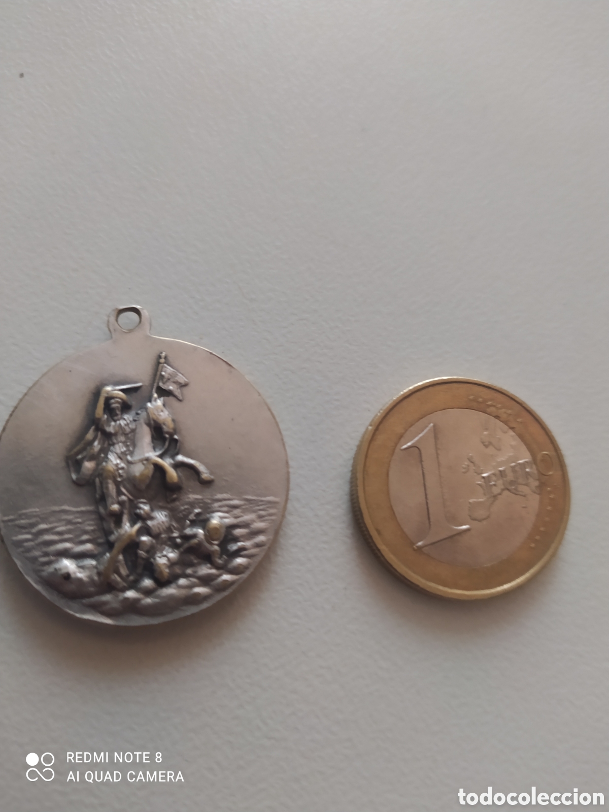 Antig&uuml;edades: Antigua Medalla de plata de la inmaculada Concepci&oacute;n - Foto 2