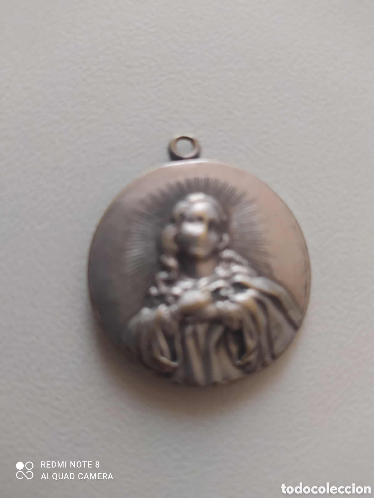Antig&uuml;edades: Antigua Medalla de plata de la inmaculada Concepci&oacute;n - Foto 3