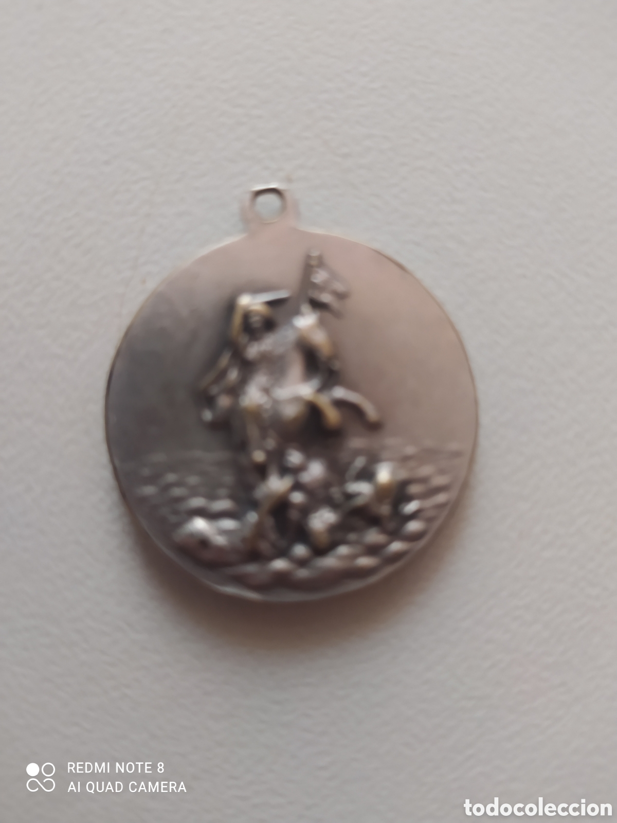 Antig&uuml;edades: Antigua Medalla de plata de la inmaculada Concepci&oacute;n - Foto 4
