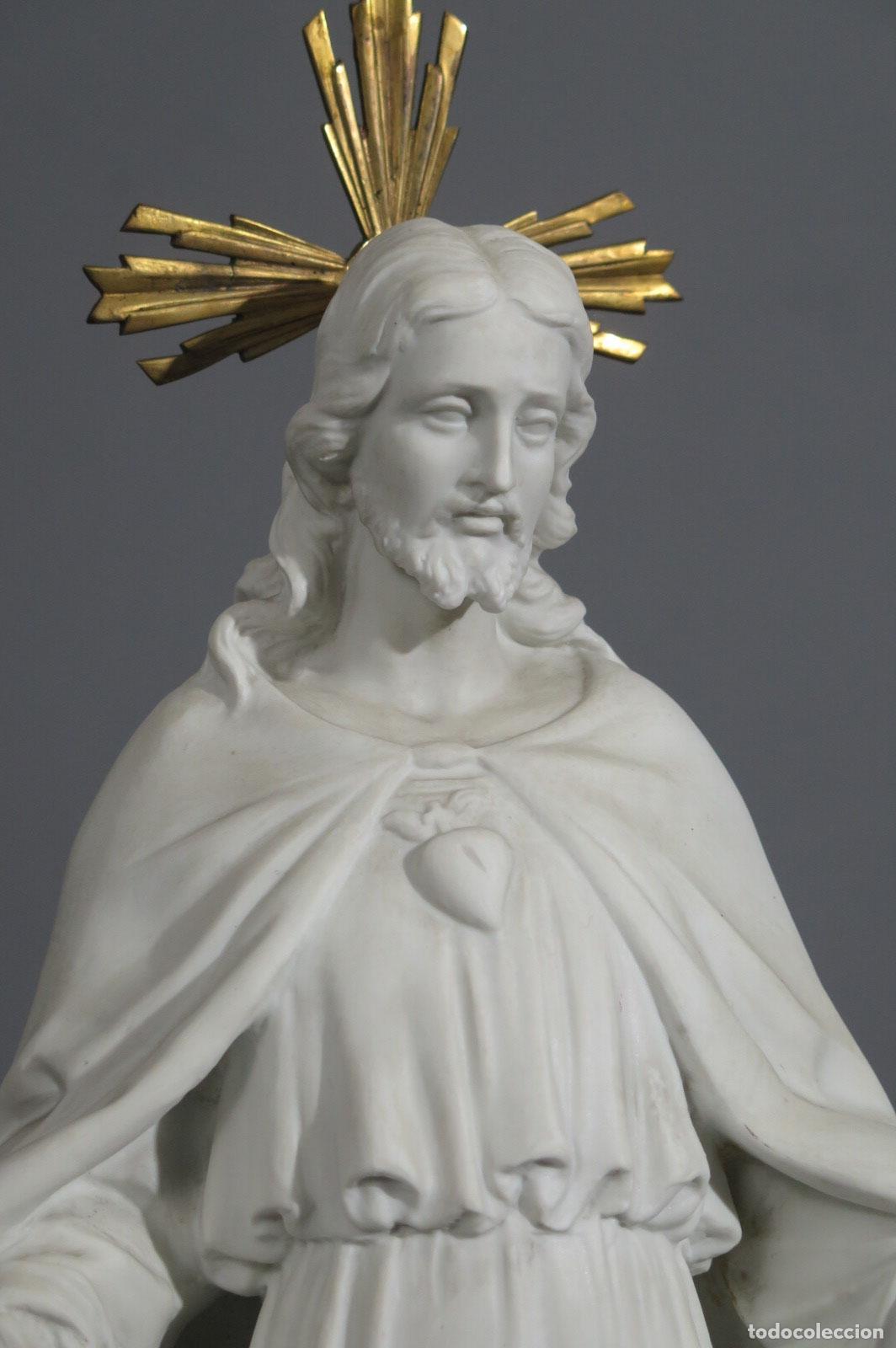 Antig&uuml;edades: SAGRADO CORAZON. BISCUIT. HACIA 1900 - Foto 2