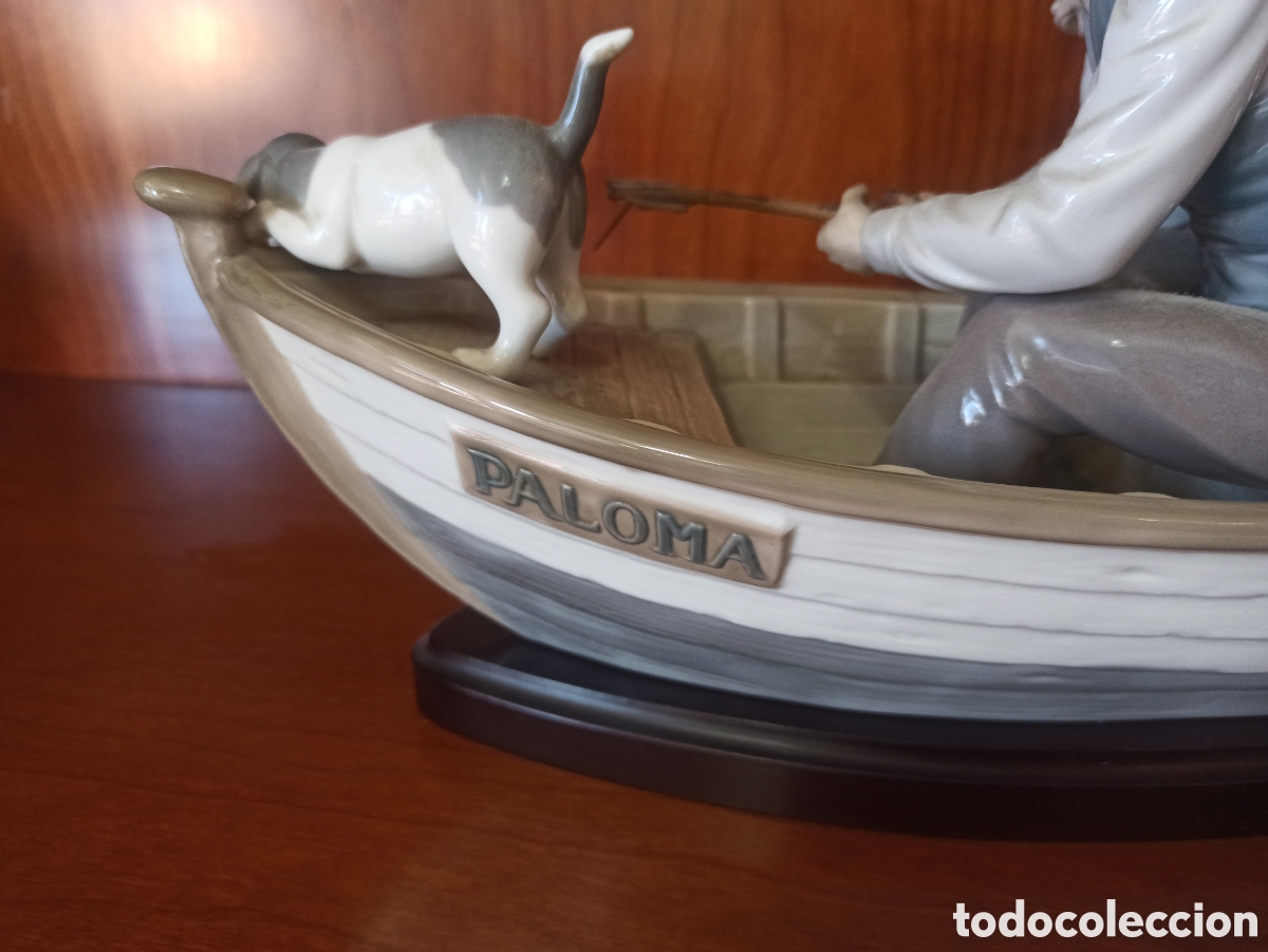 Antig&uuml;edades: Porcelana Lladr&oacute; Pesca en Barca - Foto 5