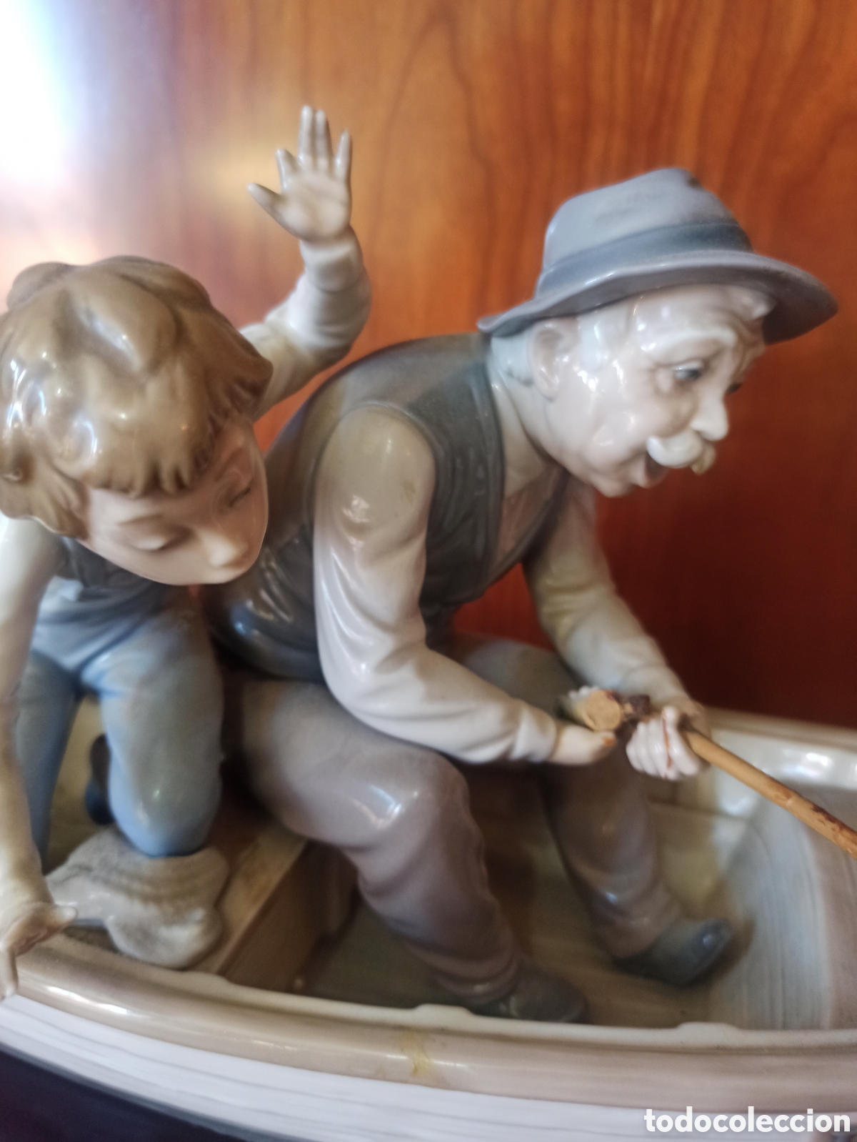 Antig&uuml;edades: Porcelana Lladr&oacute; Pesca en Barca - Foto 7