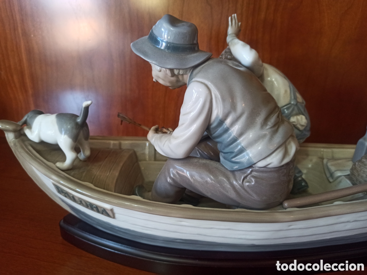 Antig&uuml;edades: Porcelana Lladr&oacute; Pesca en Barca - Foto 8