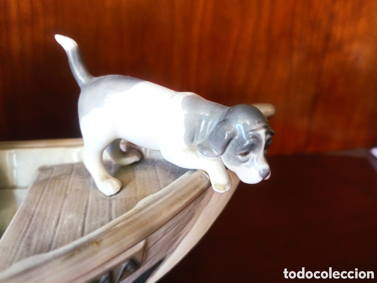 Antig&uuml;edades: Porcelana Lladr&oacute; Pesca en Barca - Foto 10