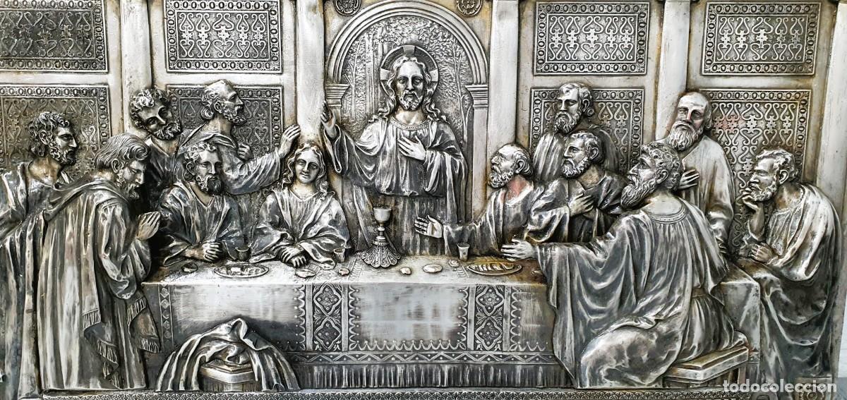 Antig&uuml;edades: - ULTIMA CENA LATON REPUJADO - Foto 5