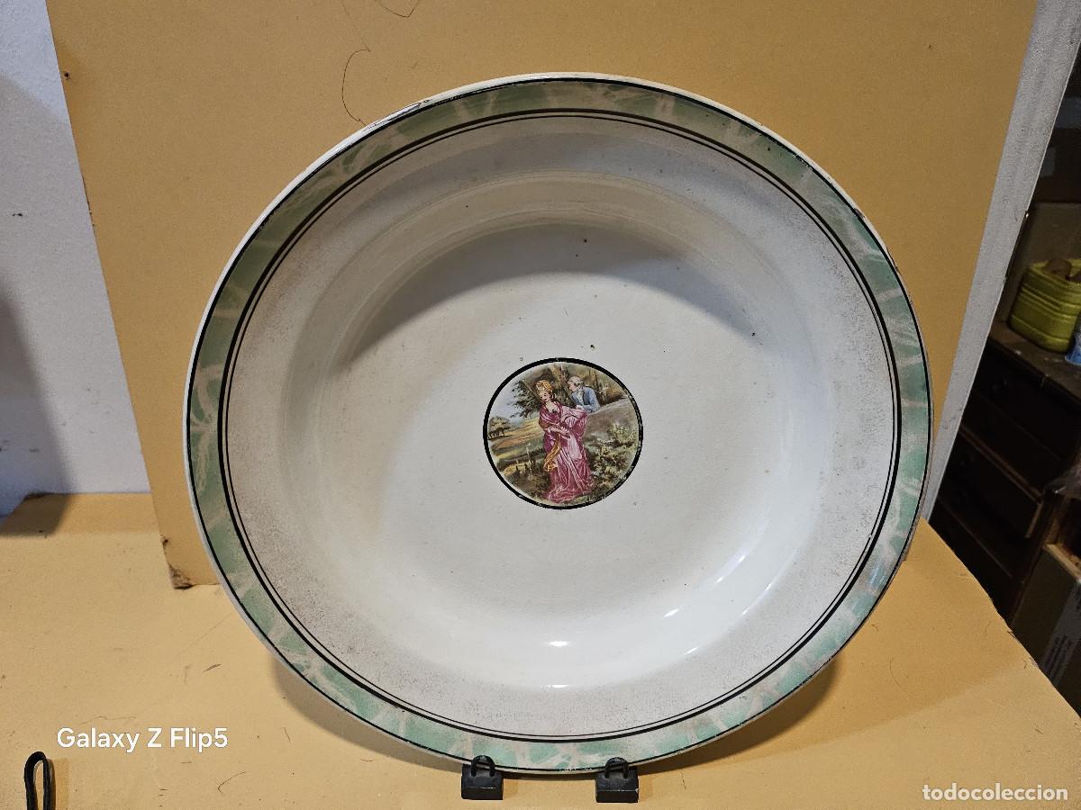 Antig&uuml;edades: plato grande de ceramica - Foto 1