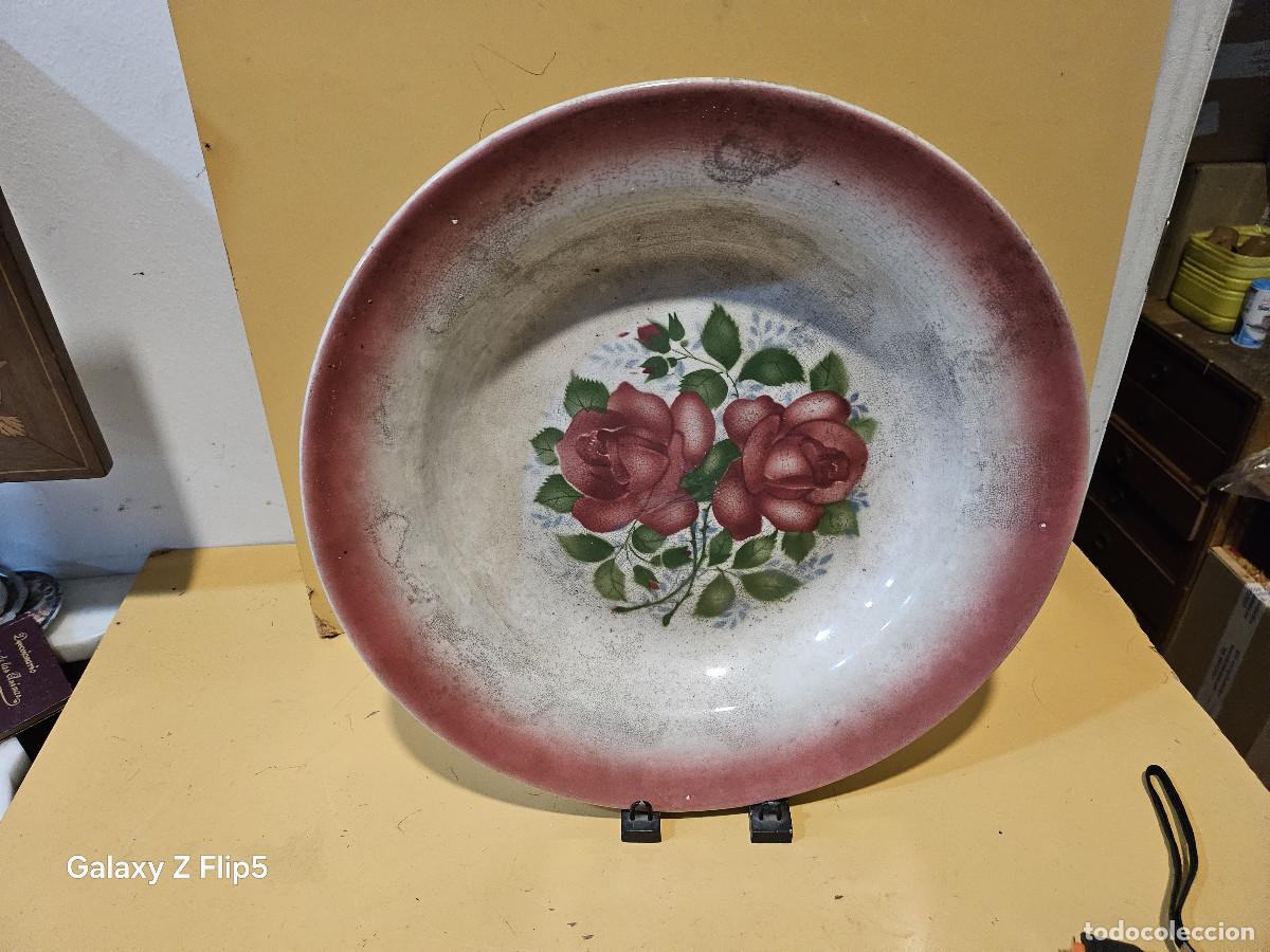 Antig&uuml;edades: plato grande de ceramica - Foto 1