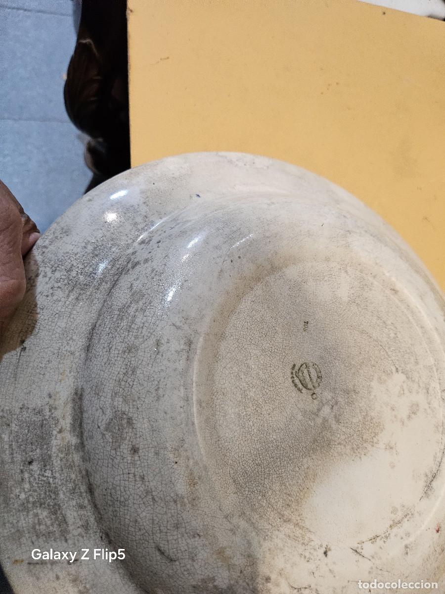 Antig&uuml;edades: plato grande de ceramica - Foto 3