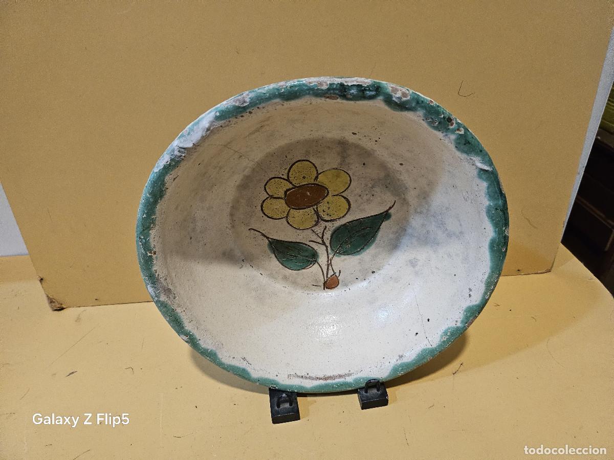 Antig&uuml;edades: lebrillo de ceramica antigua - Foto 1