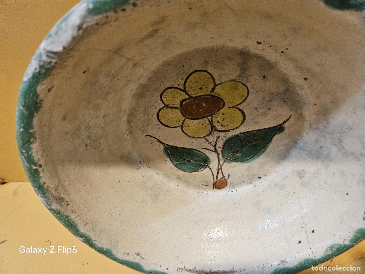 Antig&uuml;edades: lebrillo de ceramica antigua - Foto 2