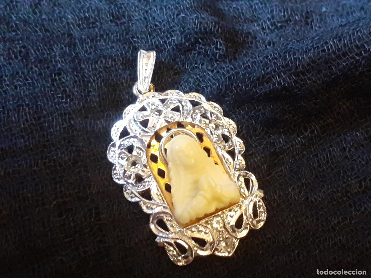 Antig&uuml;edades: Medalla virgen plateada - Foto 2