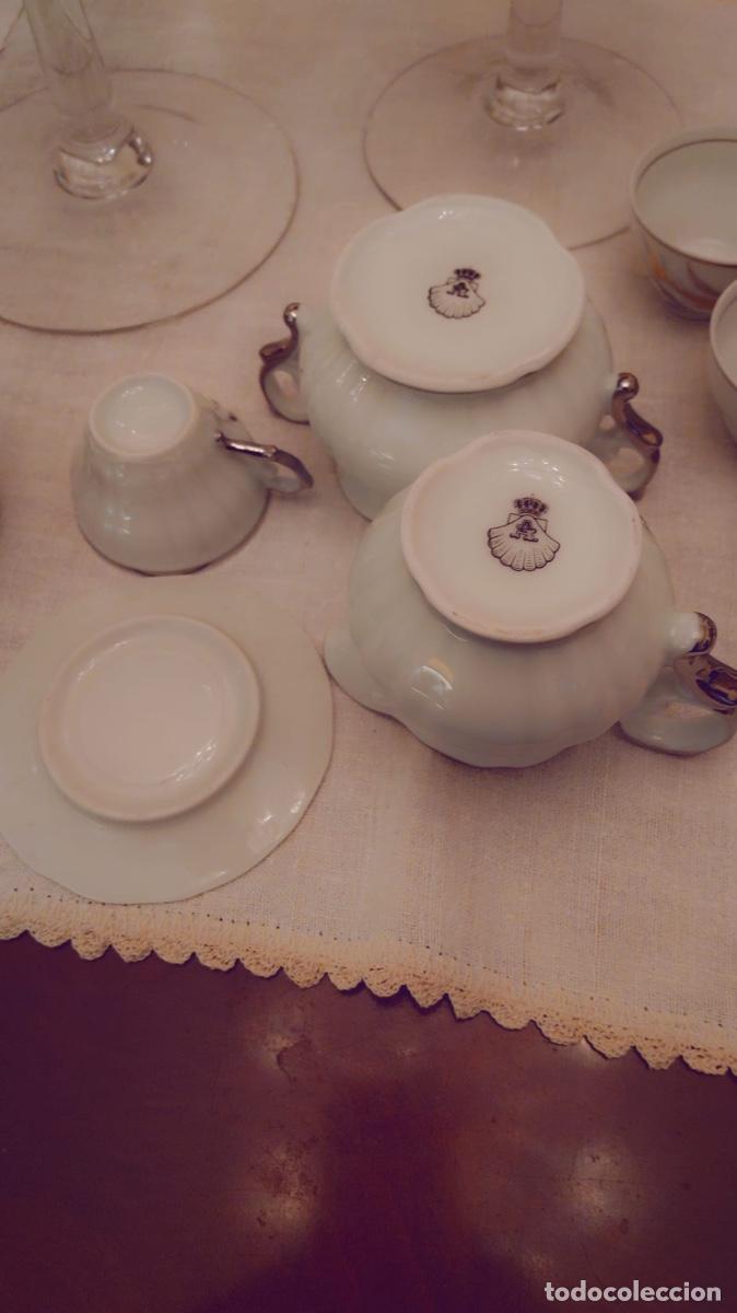 Antig&uuml;edades: JUEGO DE CAFE DE PORCELANA - Foto 8