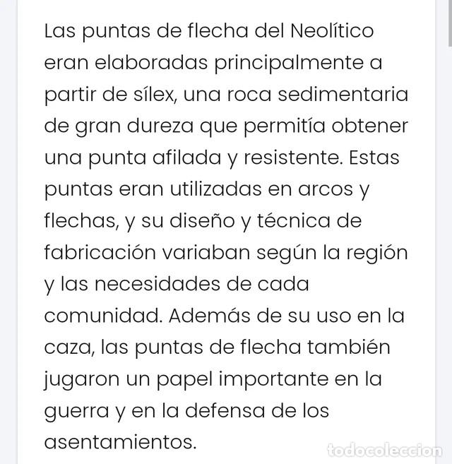 Antig&uuml;edades: Punta Flecha Neol&iacute;tico Certificada(COA) - Foto 6