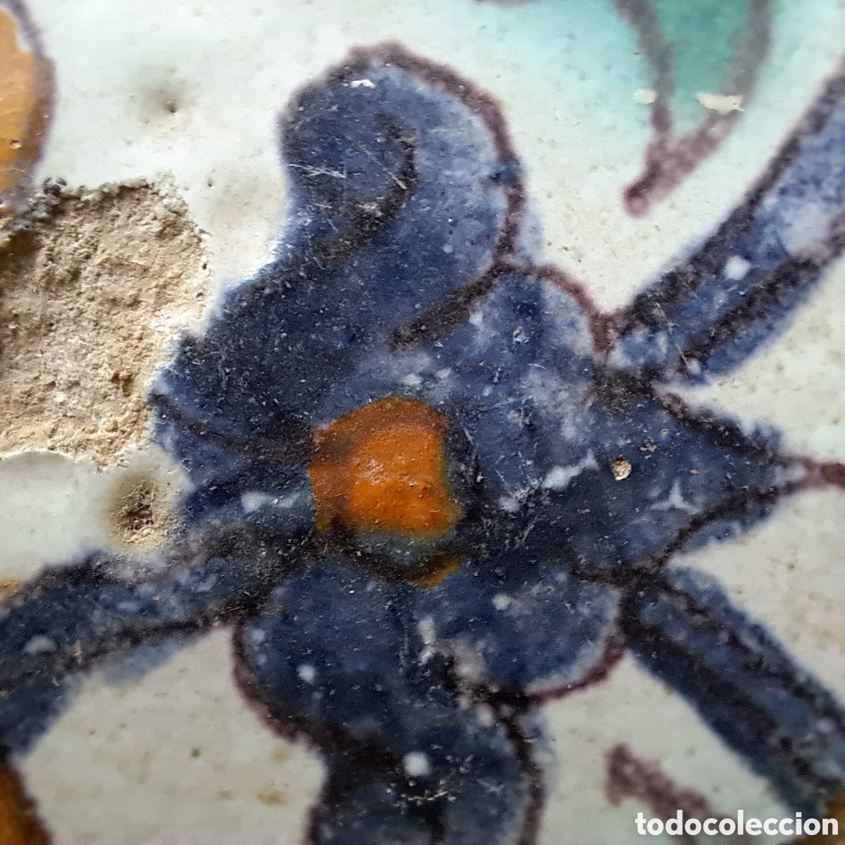 Antig&uuml;edades: Fragmento azulejo XVI. - Foto 5