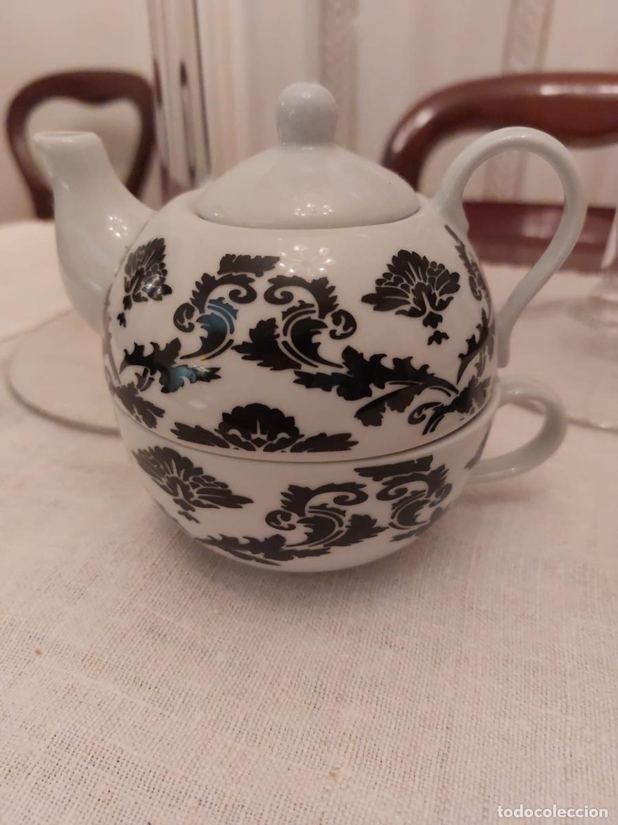 Antig&uuml;edades: TETERA Y DOS TAZAS PARA INFUSIONES/TE - Foto 1