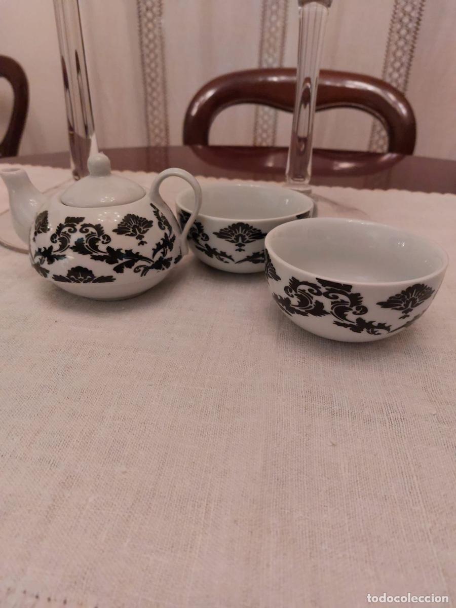 Antig&uuml;edades: TETERA Y DOS TAZAS PARA INFUSIONES/TE - Foto 3