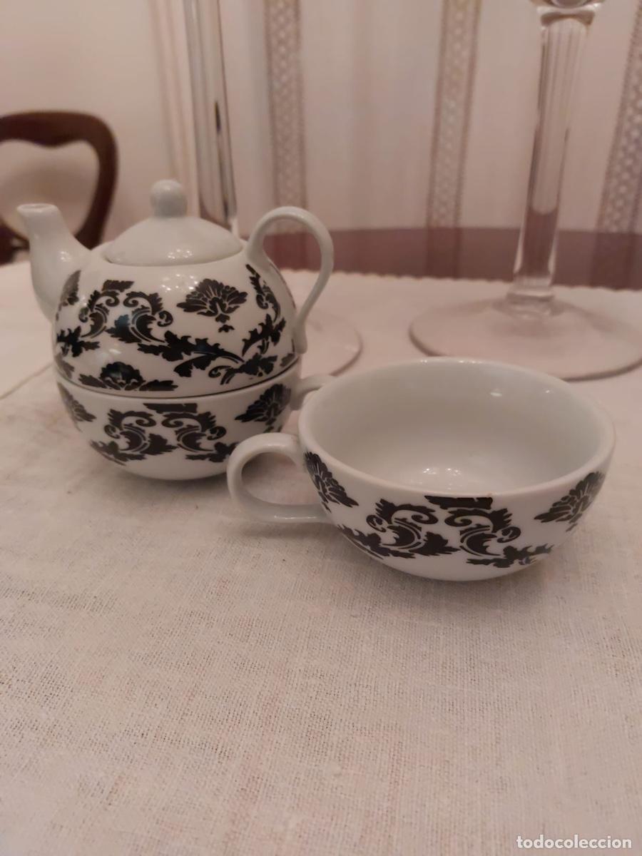 Antig&uuml;edades: TETERA Y DOS TAZAS PARA INFUSIONES/TE - Foto 5