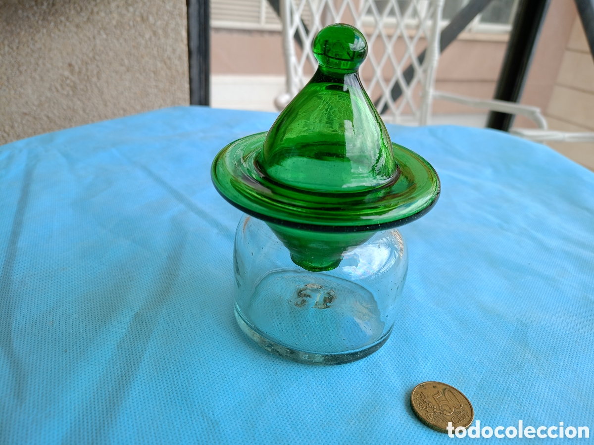 Antig&uuml;edades: RARO TARRO DE CRISTAL SOPLADO - Foto 1