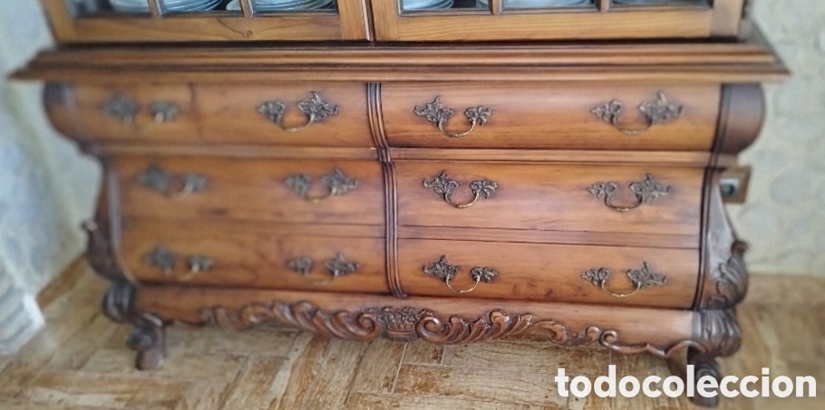 Antig&uuml;edades: Vitrina tallada madera roble - Foto 2