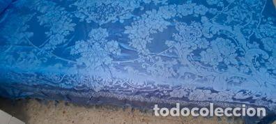 Antig&uuml;edades: COLCHA ADAMASCADA RASO VINTAGE - Foto 3