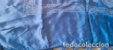 Antig&uuml;edades: COLCHA ADAMASCADA RASO VINTAGE - Foto 5