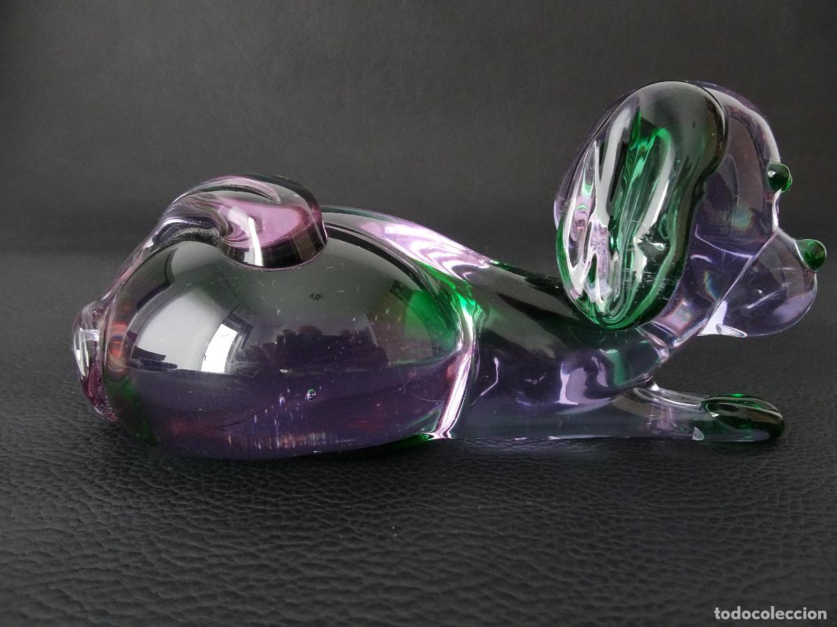Antig&uuml;edades: Perrito en cristal de dos colores - Foto 3
