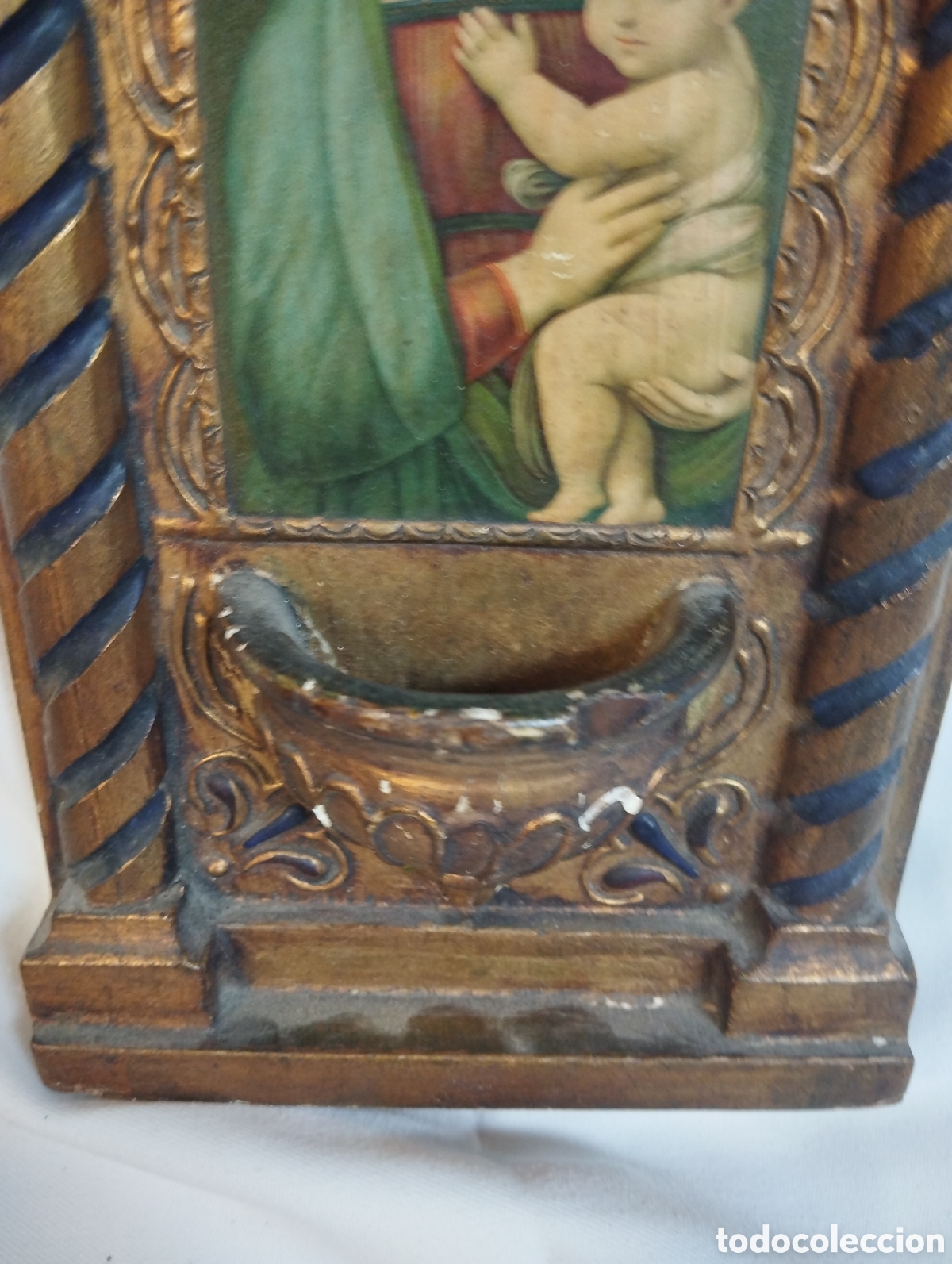 Antig&uuml;edades: Antigua benditera de madera - Foto 2