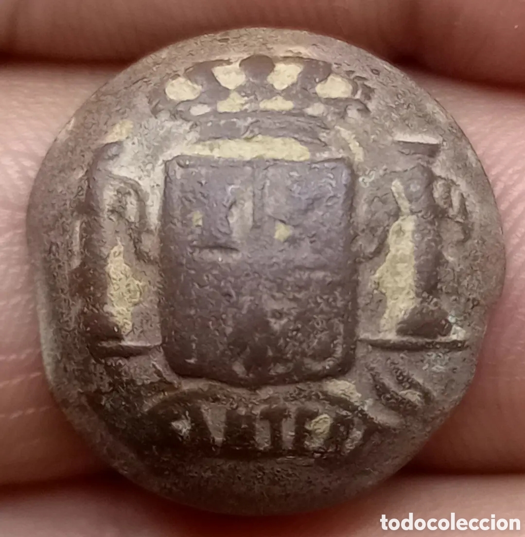 Antig&uuml;edades: Bot&oacute;n militar Espa&ntilde;a Infanter&iacute;a 1886-1941