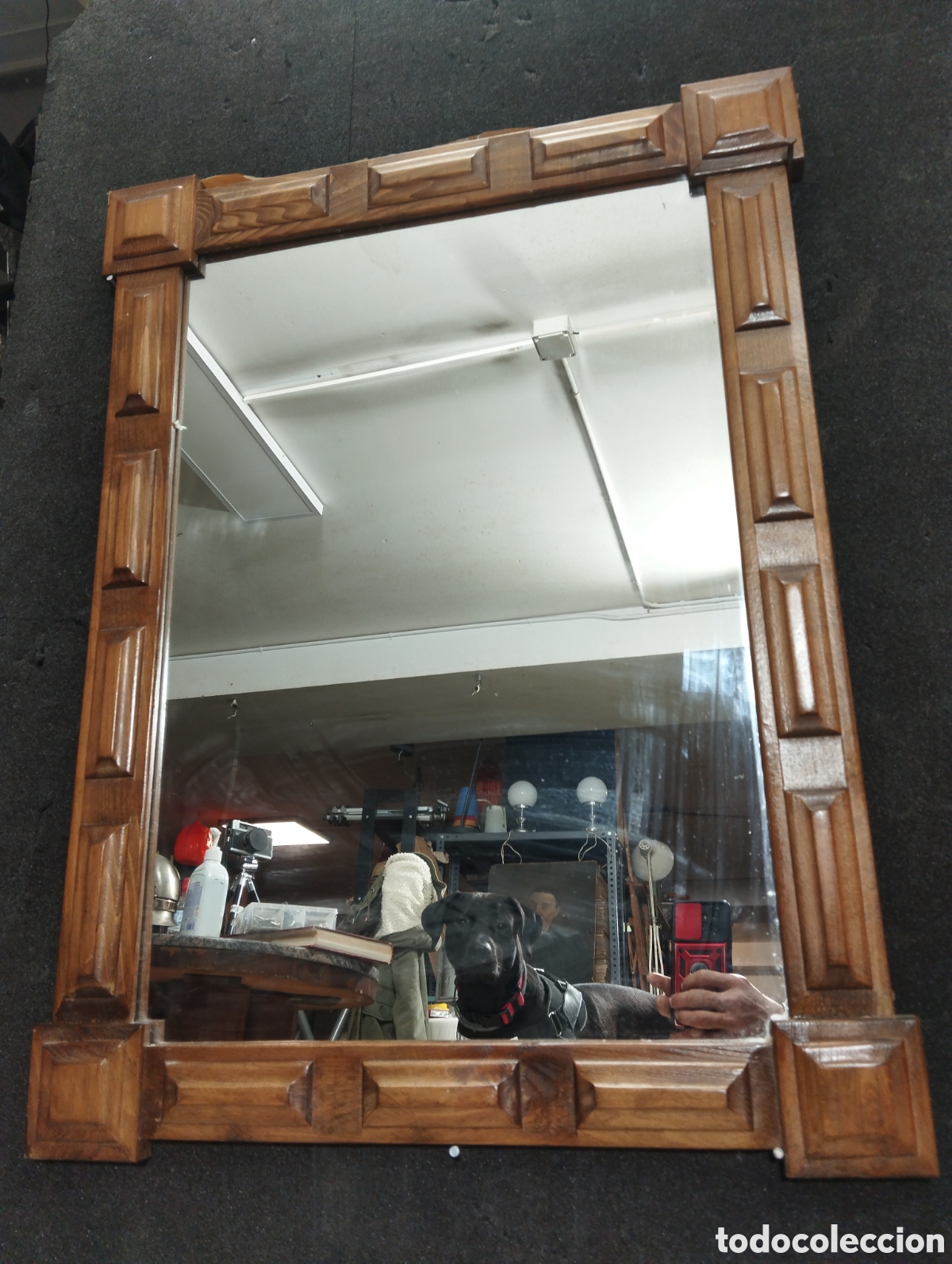 Antig&uuml;edades: Antiguo espejo de madera - Foto 2