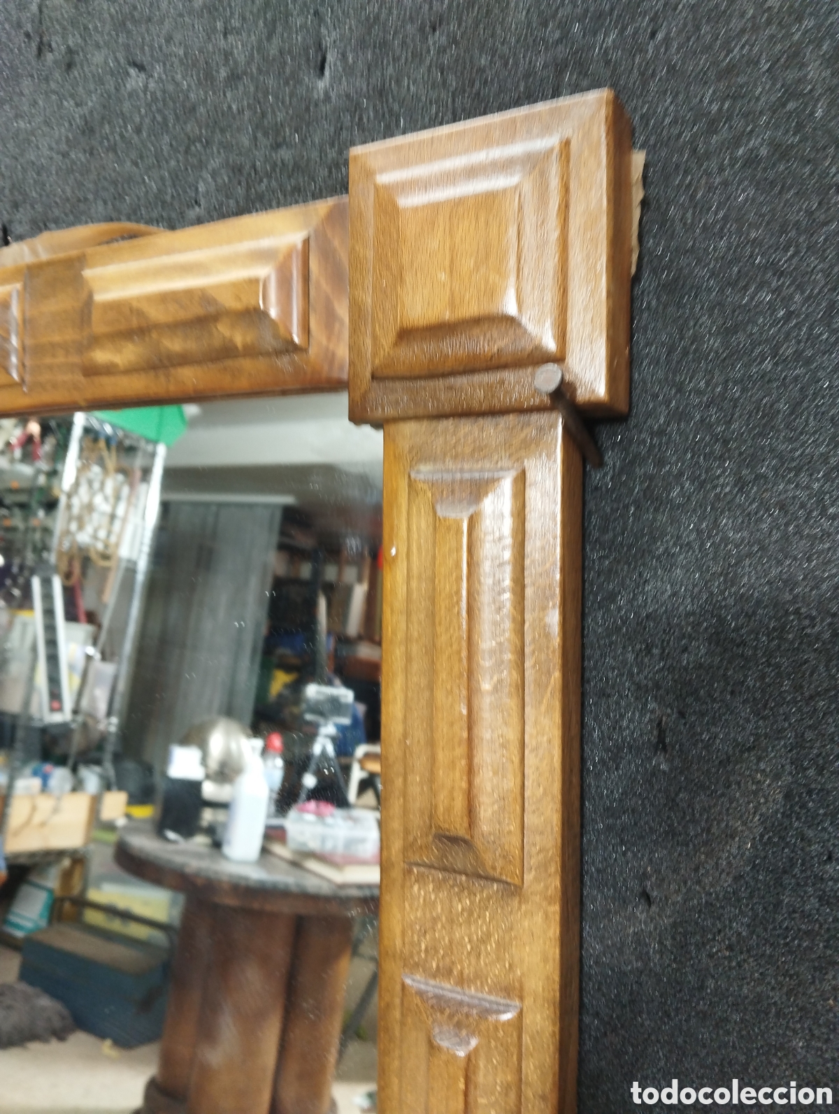 Antig&uuml;edades: Antiguo espejo de madera - Foto 3
