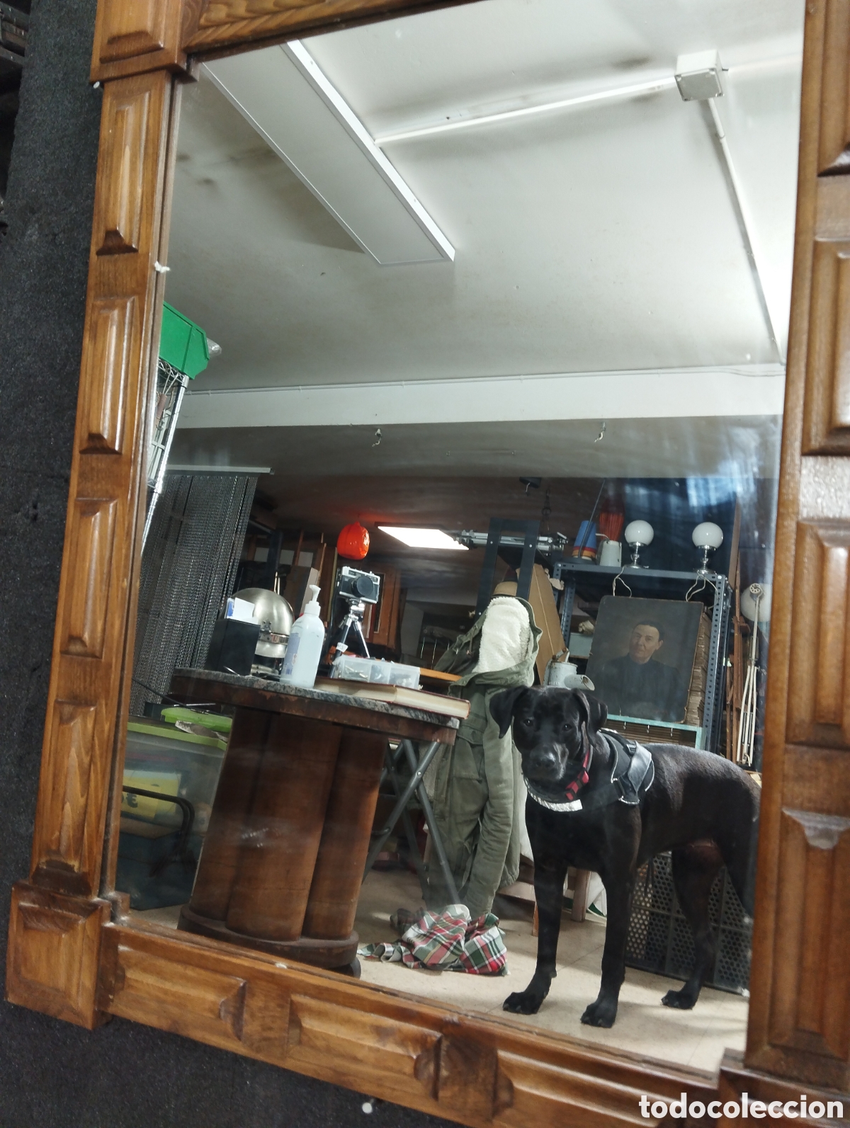 Antig&uuml;edades: Antiguo espejo de madera - Foto 4