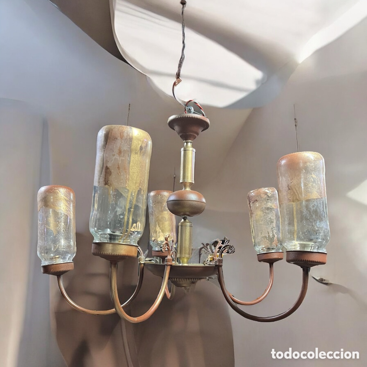 Antig&uuml;edades: L&aacute;mpara a&ntilde;os 60 renovada - Foto 2