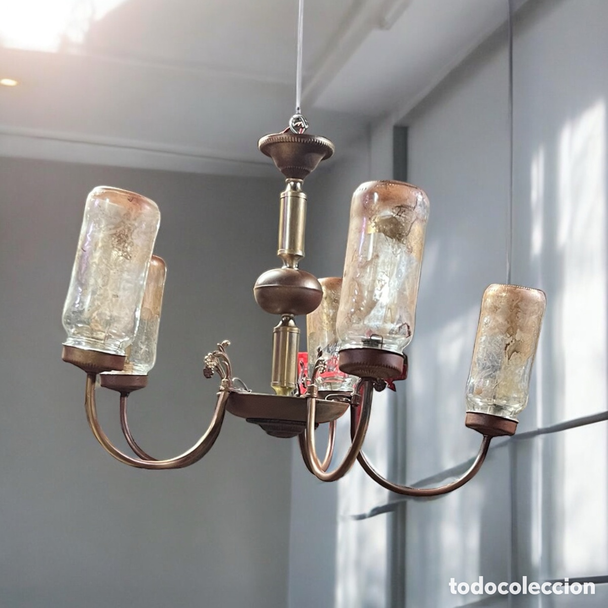 Antig&uuml;edades: L&aacute;mpara a&ntilde;os 60 renovada - Foto 5